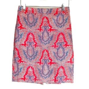 J. Crew Paisley Pencil‎ Skirt 2